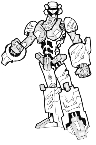 Sci Fi Robot   Metal Jock Coloring Page